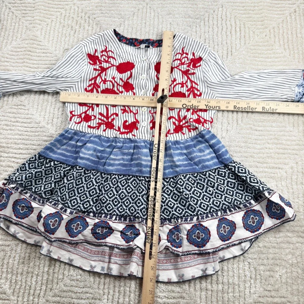 John Mark Tunic Top Women XS Tiered Boho Artsy Chic Peplum Whimsical Cottagrcore - Picture 3 of 10